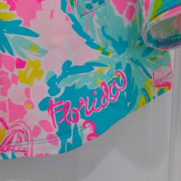 Like New Lilly Pulitzer The Skipper Loves Florida Popever Half-Zip Top S UPF 50 - Picture 4 of 11